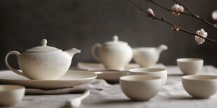 黄釉茶具