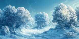 冰雪世界立体画