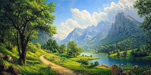 宽幅高清风景画