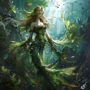 梦幻美人鱼插画