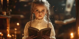 怡然自得的小女孩壁纸