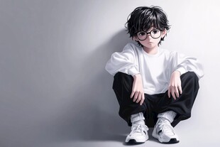 酷帅小男孩