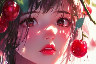 原创草莓妹插画