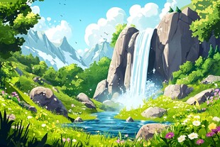 高山流水场景