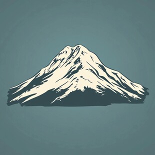 富士山插画