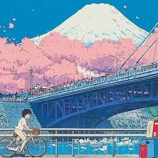 治愈系少女粉插画