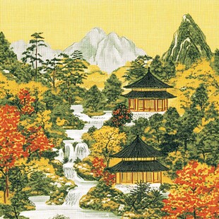 工笔画金碧山水