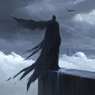 站在屋顶上的乌鸦