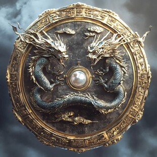 高清唯美双龙戏珠