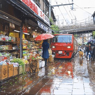雨中欧洲街景