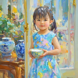 小朋友油画