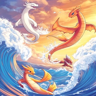 飞龙在天插画