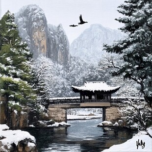 雪景立体画