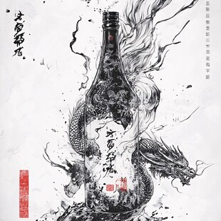 功夫酒插画