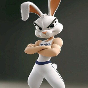 超能战士兔吉祥物