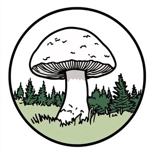 原创蘑菇插画图案