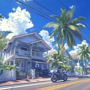 动漫场景插画