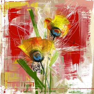 葵花抽象画