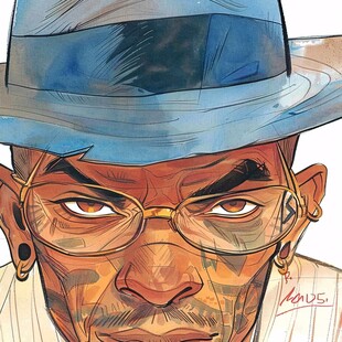 卡通酷潮大叔头像