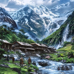 高山流水场景