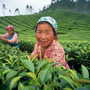 采茶女群像