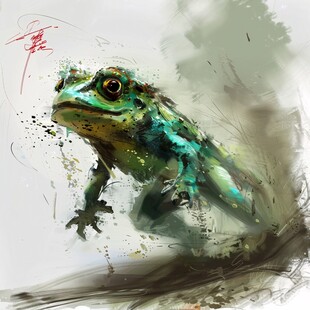 原创手绘青蛙