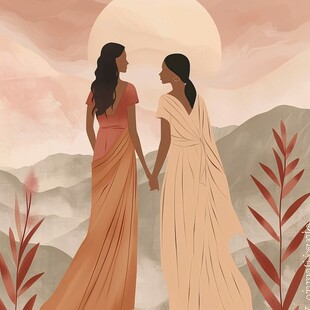 印度插画宣传素材背景