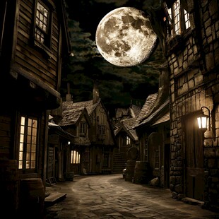 怀旧夜色场景