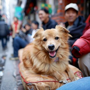 社火队里的小狗