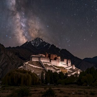 布达拉宫夜景风光