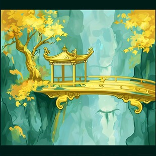 爱晚亭插画
