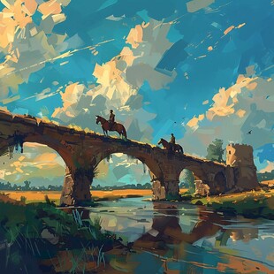风景厚涂