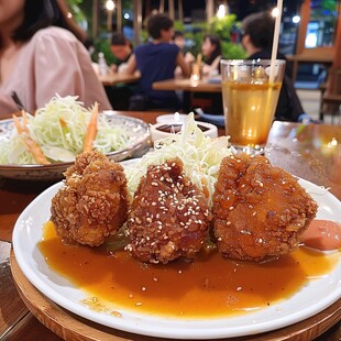 炸鸡块定食