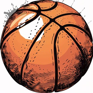 篮球手绘