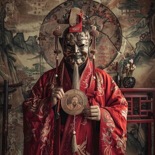 傩神道士头像