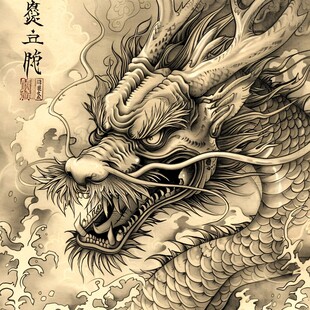 龙年插画手绘
