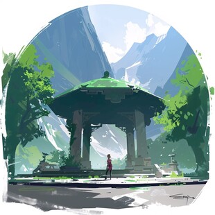 画风凉亭