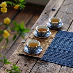 茶杯喝茶茶席