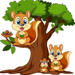 卡通松鼠图片大全