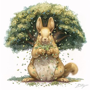 小松鼠插画