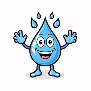 卡通吉祥物水滴形象