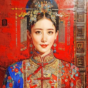 清宫美女插画