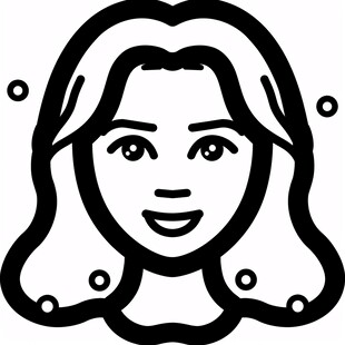 美女头像卡通logo