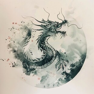 龙年水墨