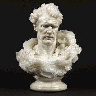 大理石盖乌斯凯撒头像