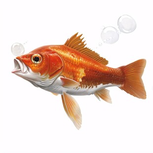 卡通写实红鲤鱼