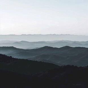 蓝调风景山川