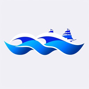 船与波浪logo