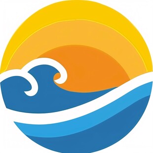 海滩河流logo