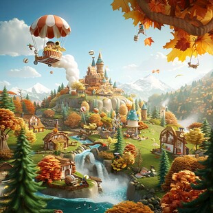 3d立体插画风格